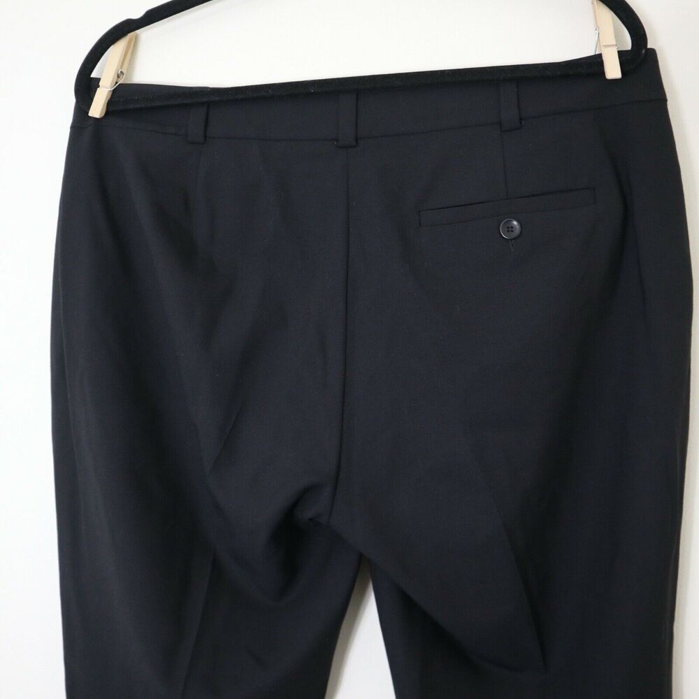 Eileen Fisher Wool Blend Straight Leg Trousers Career Work Black - Picture 7 of 9